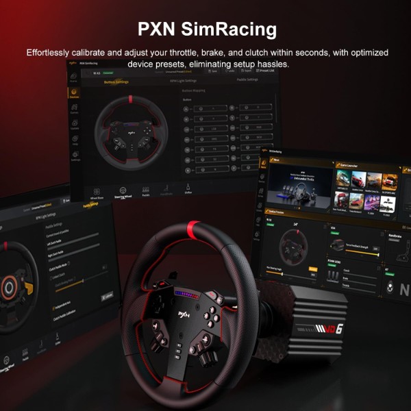 Фото - Кермо PXN і педалі VD6 Bundle for PC (PXN-VD6 Bundle EU)